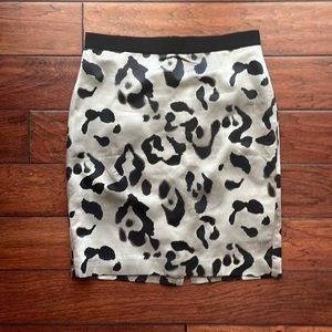 Leopard satin pencil skirt size 8
